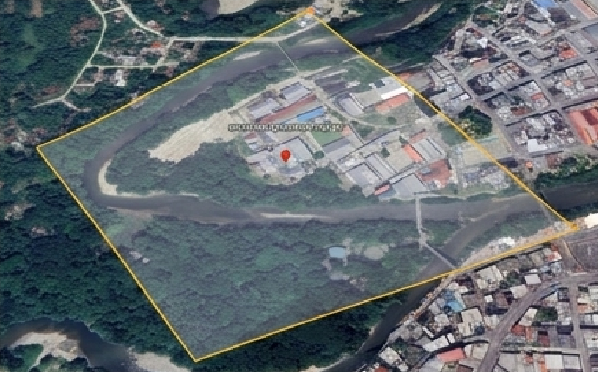 Mapa de ubicación de la Unidad Educativa Fiscomisional Hermano Miguel, en Tena, provincia de Napo.